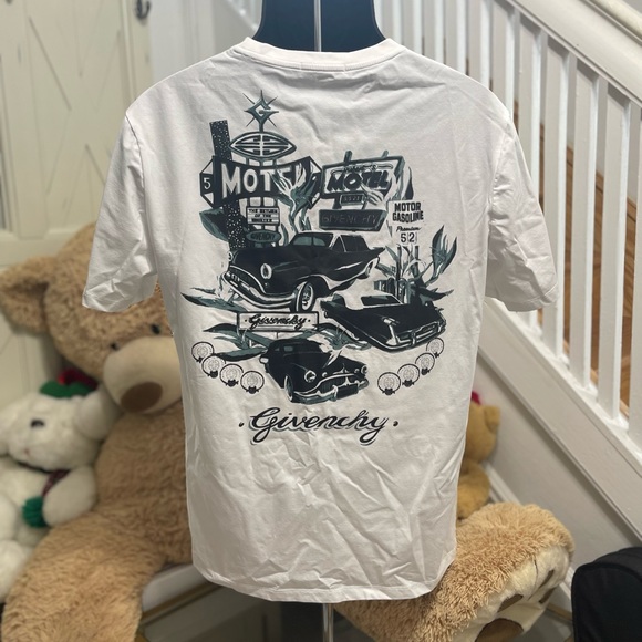 NWOT Men’s X-Large Givenchy Motel Cars Print Cotton T-Shirt In White/Multicolor - Picture 9 of 14